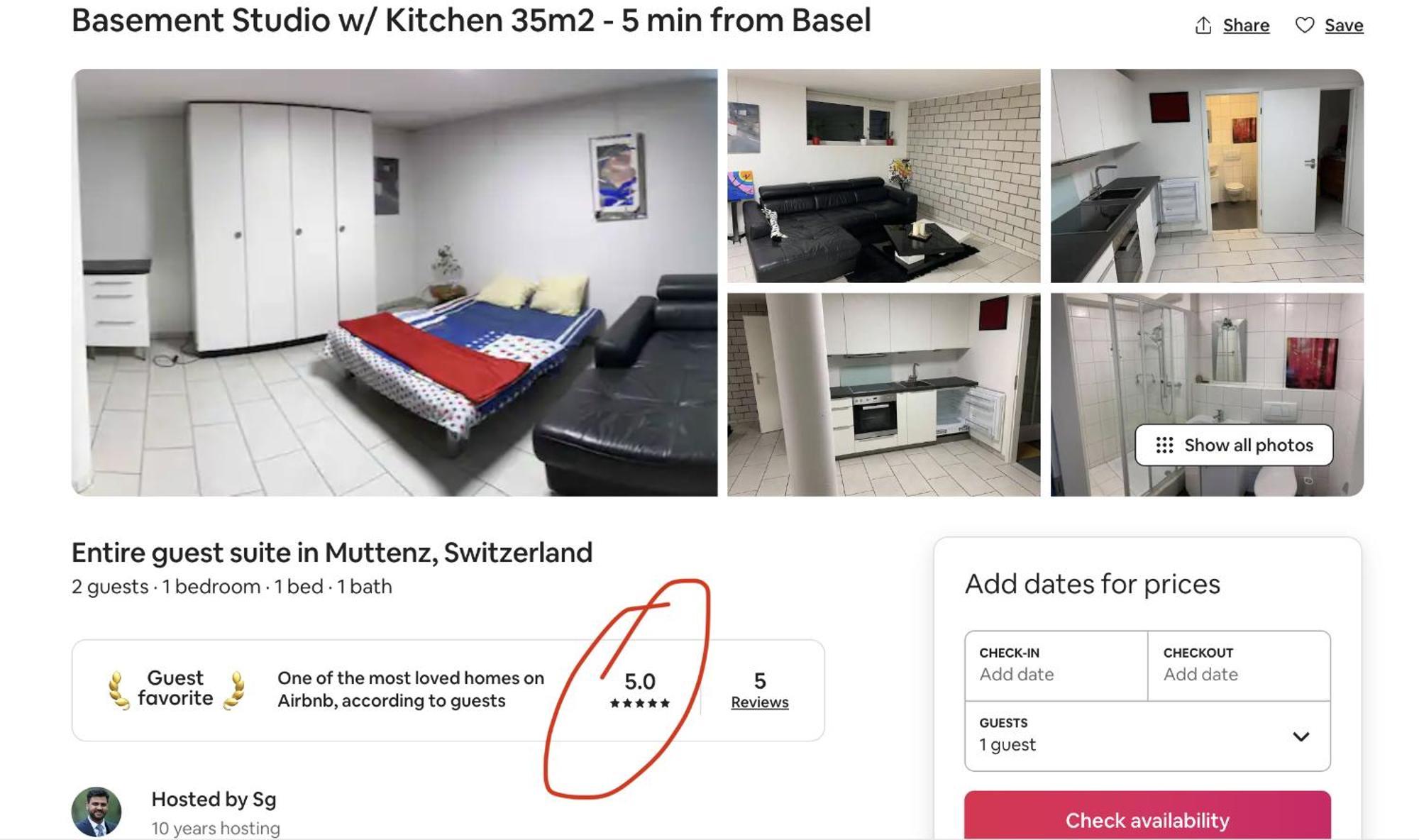 Basel - 5 Mins Away - Modern Basement Studio With Kitchen 35M2 In موتنز المظهر الخارجي الصورة